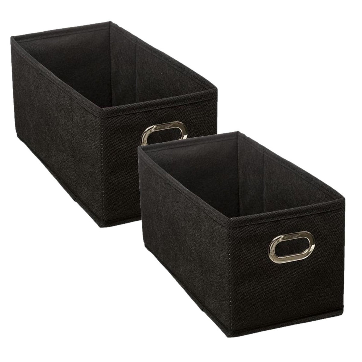 TOILINUX Lot de 2 Boites de rangement en tissu avec poignée