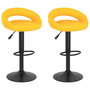 Voir la diapositive 1 : VIDAXL Tabourets de bar lot de 2 jaune moutarde velours