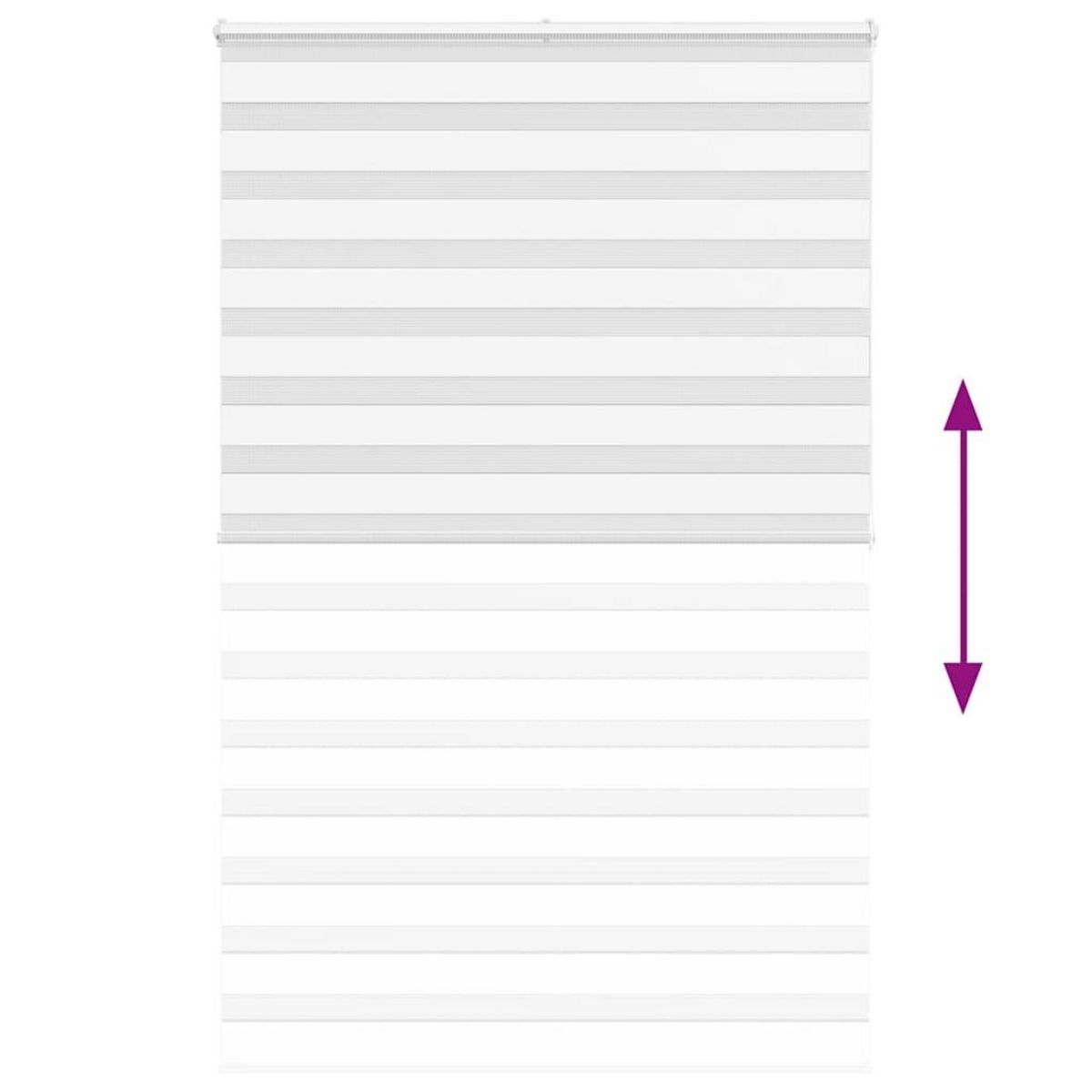 VIDAXL Store zebre blanc 140x200 cm largeur du tissu 135,9cm polyester