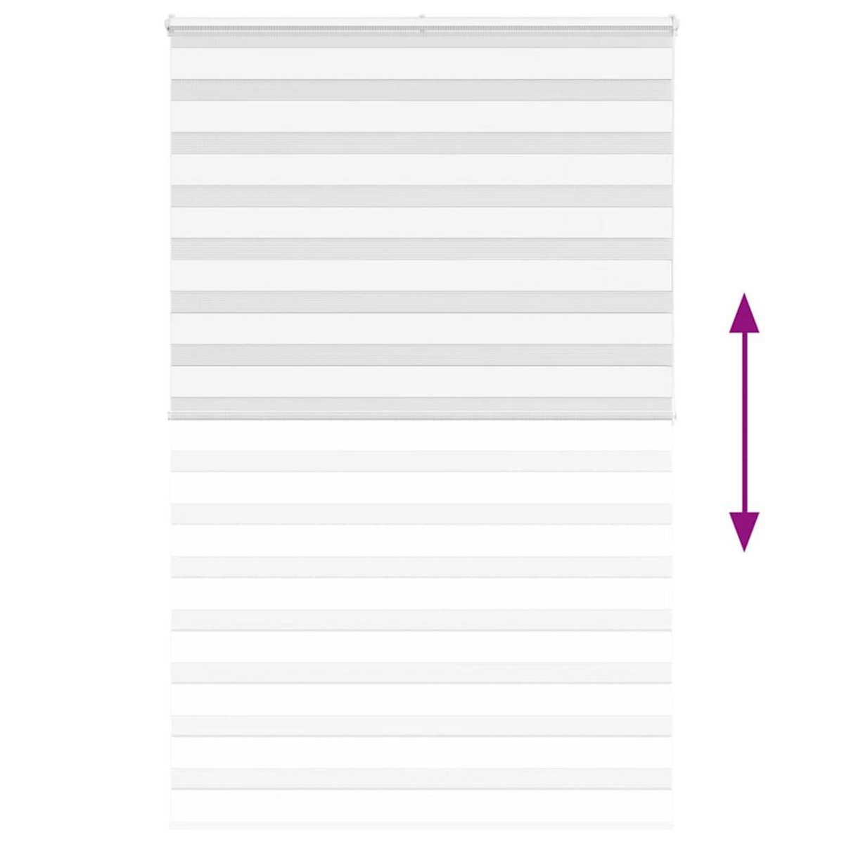 VIDAXL Store zebre blanc 140x200 cm largeur du tissu 135,9cm polyester