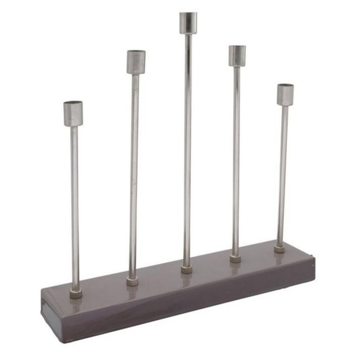 Paris Prix Bougeoir Design en Métal  Limo  40cm Gris & Argent