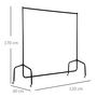 Voir la diapositive 3 : HOMCOM Portant tringle à vêtements acier charge max. 140 Kg dim. 120L x 60l x 170H cm noir