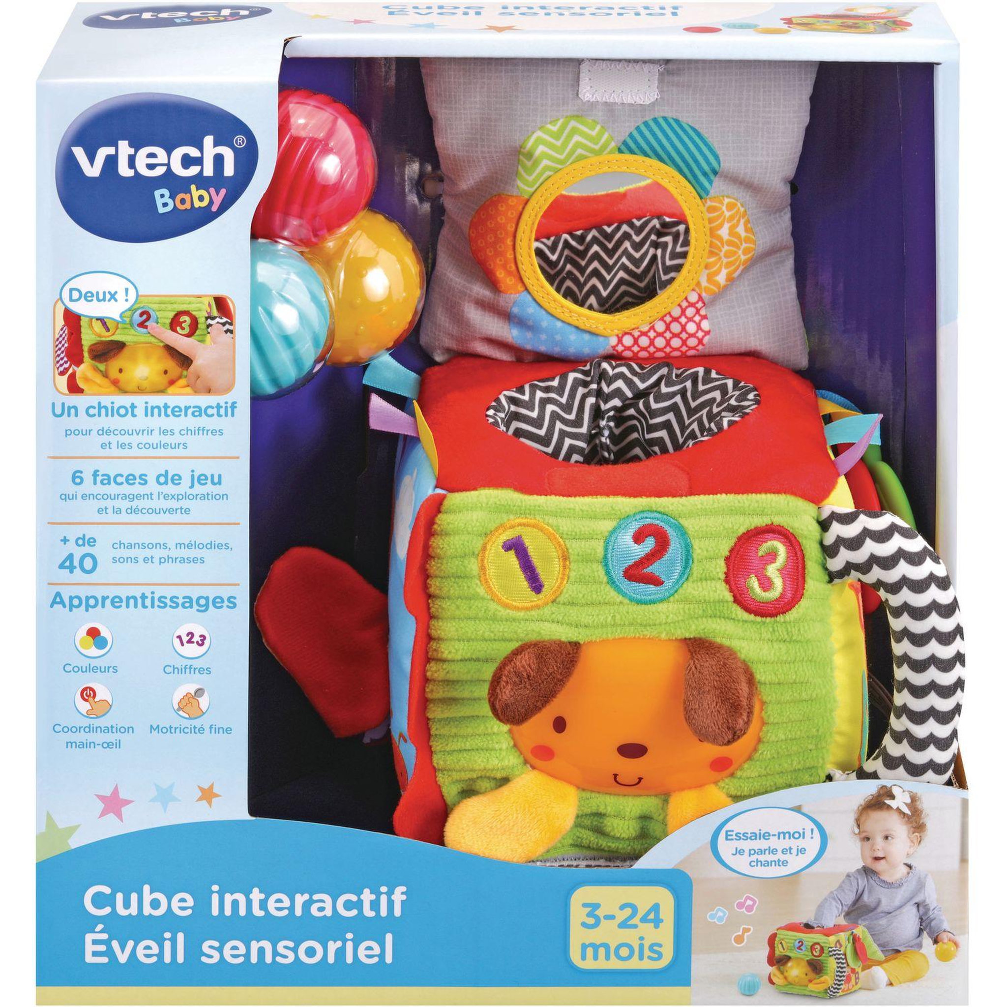 Voir la diapositive 2 : VTECH Cube interactif éveil sensoriel 