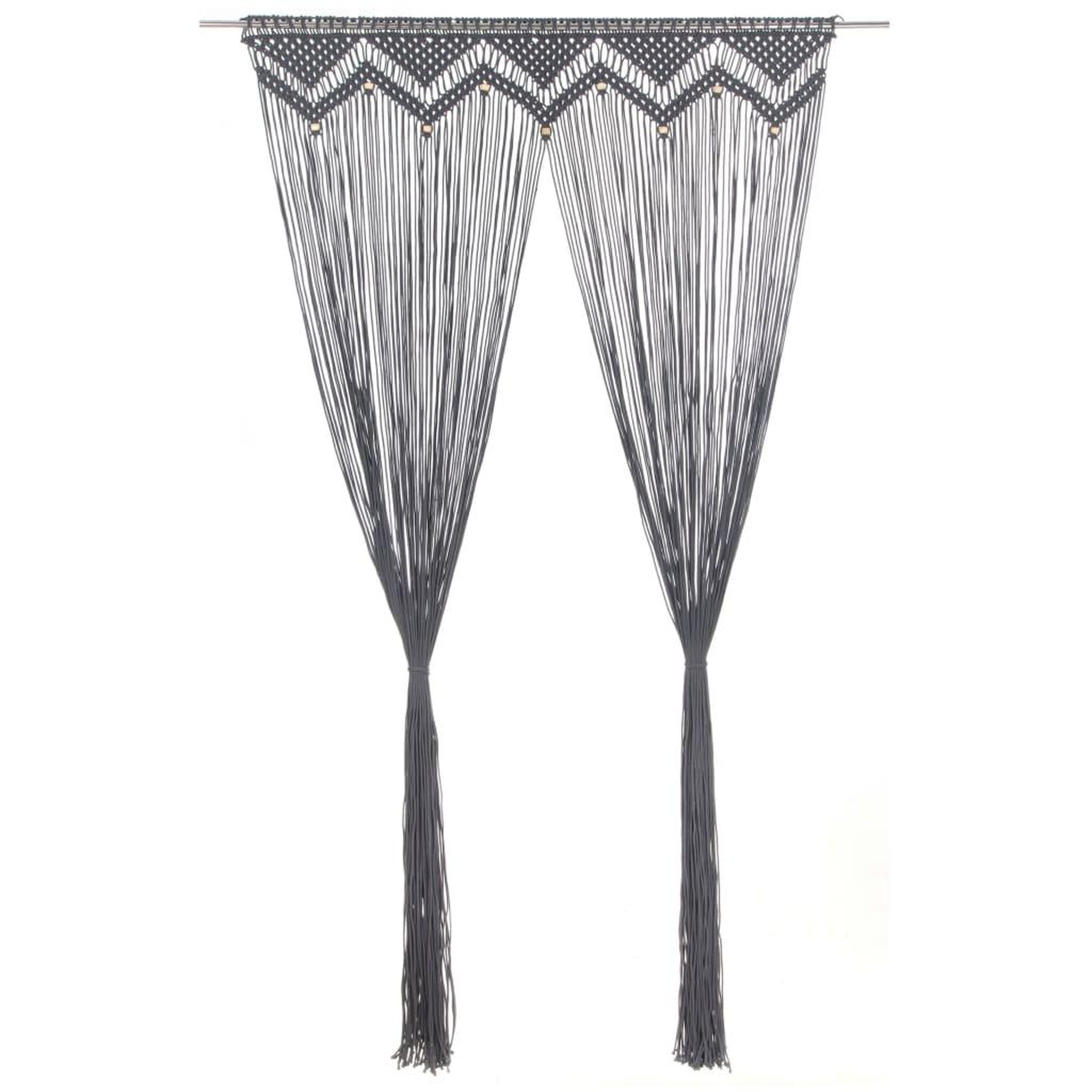 VIDAXL Rideau en macrame Anthracite 140x240 cm Coton
