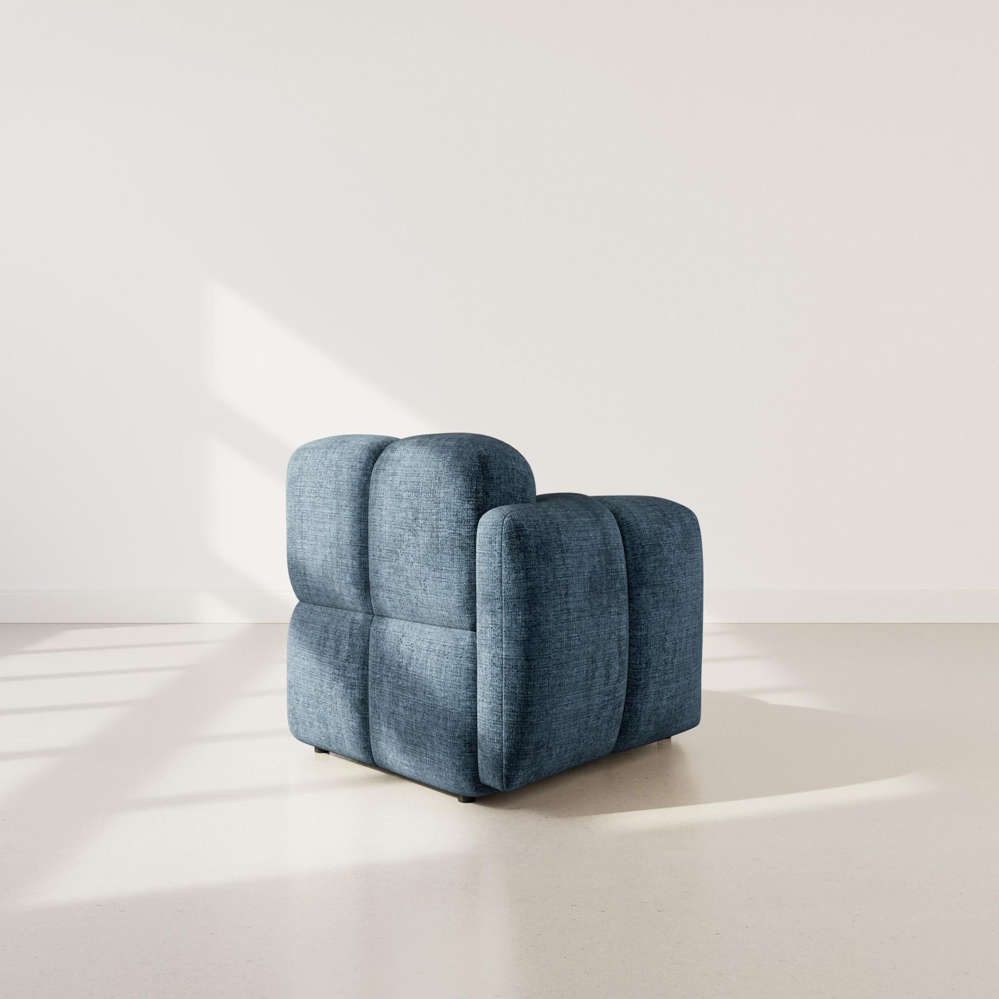 Voir la diapositive 5 : LISA DESIGN Grace - module d'assise gauche en velours texturé