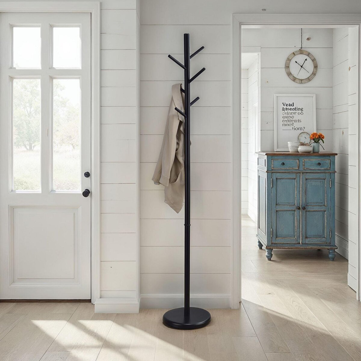 IDIMEX Porte-manteaux ENRICO, en métal et bois