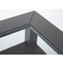 Voir la diapositive 4 : Table basse rectangulaire en bois massif 2 tiroirs plateau verre L115cm CASSIS