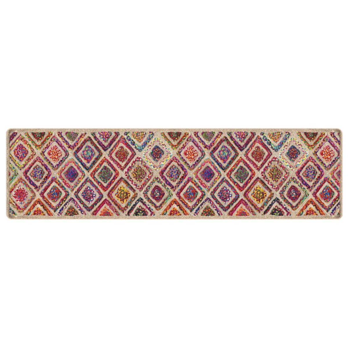 VIDAXL Tapis lavable multicolore 80x300 cm antiderapant
