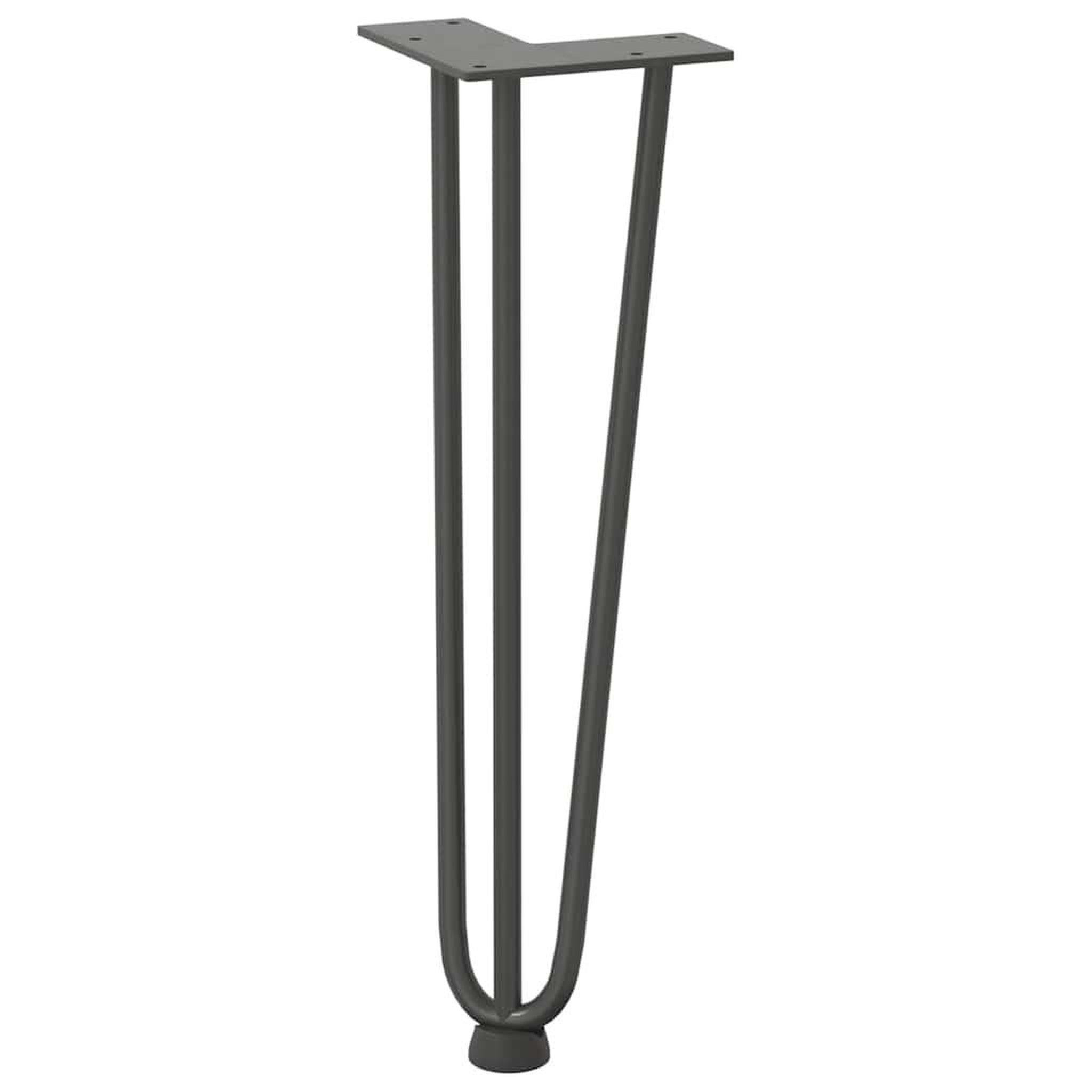 Voir la diapositive 4 : VIDAXL Pieds de table en forme d'epingle a cheveux 4 pcs anthracite