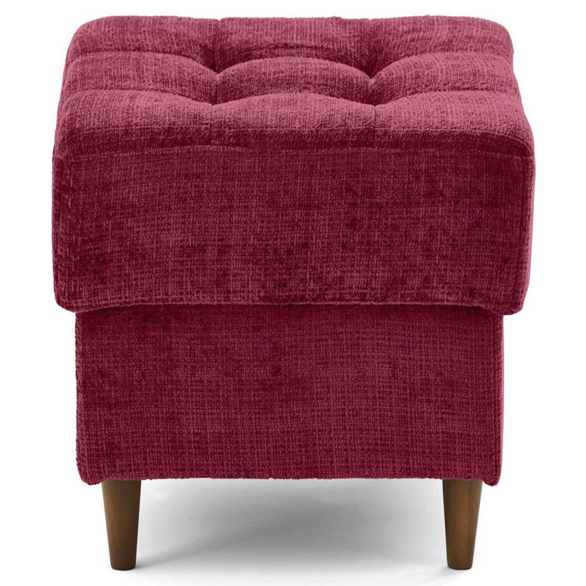 LISA DESIGN Anna - pouf en velours texturé - pieds en bois