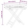 Voir la diapositive 6 : VIDAXL Table a plateau pliante 60x40x68 cm bambou