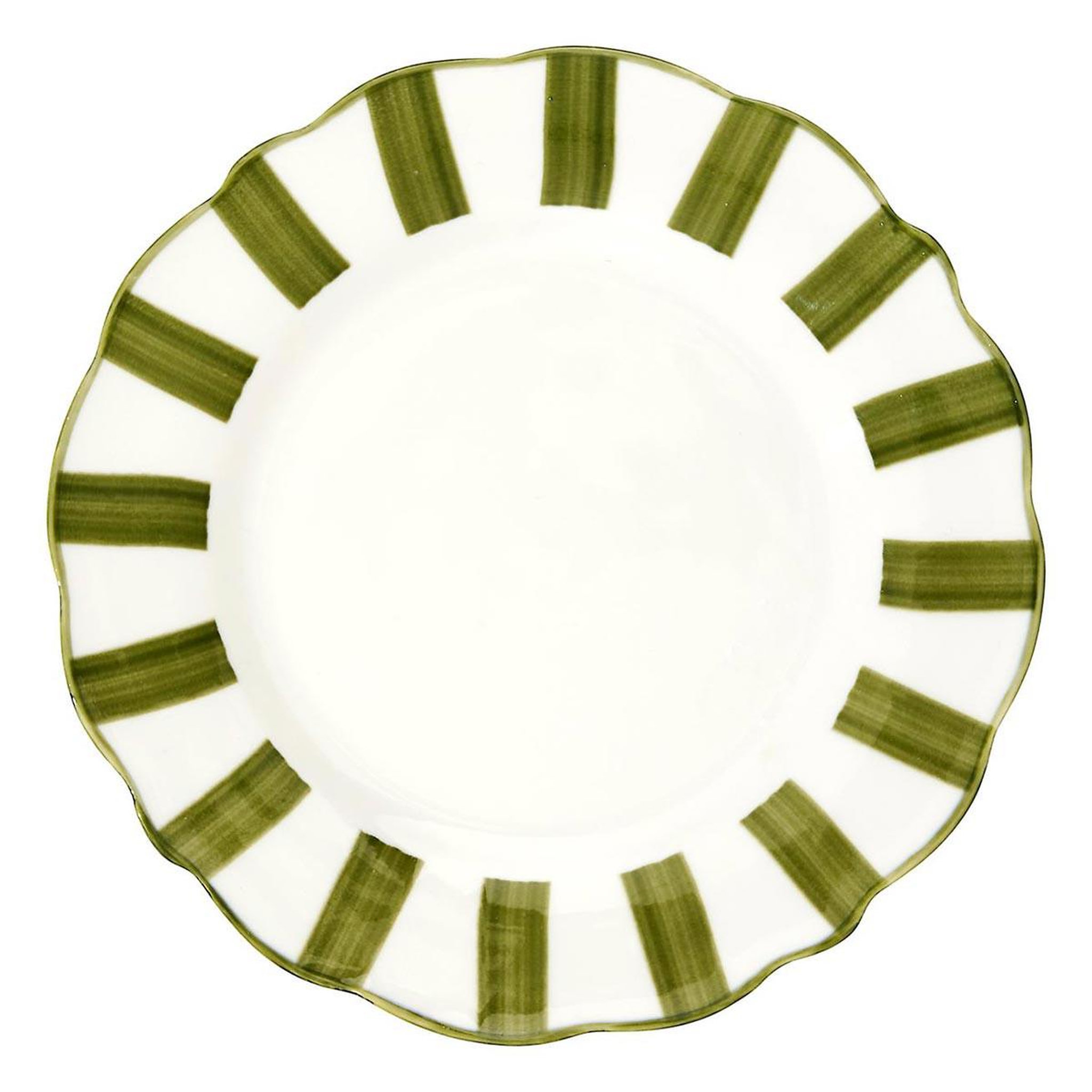COOK CONCEPT Lot de 6 assiettes à dessert  cleo  19cm vert & blanc