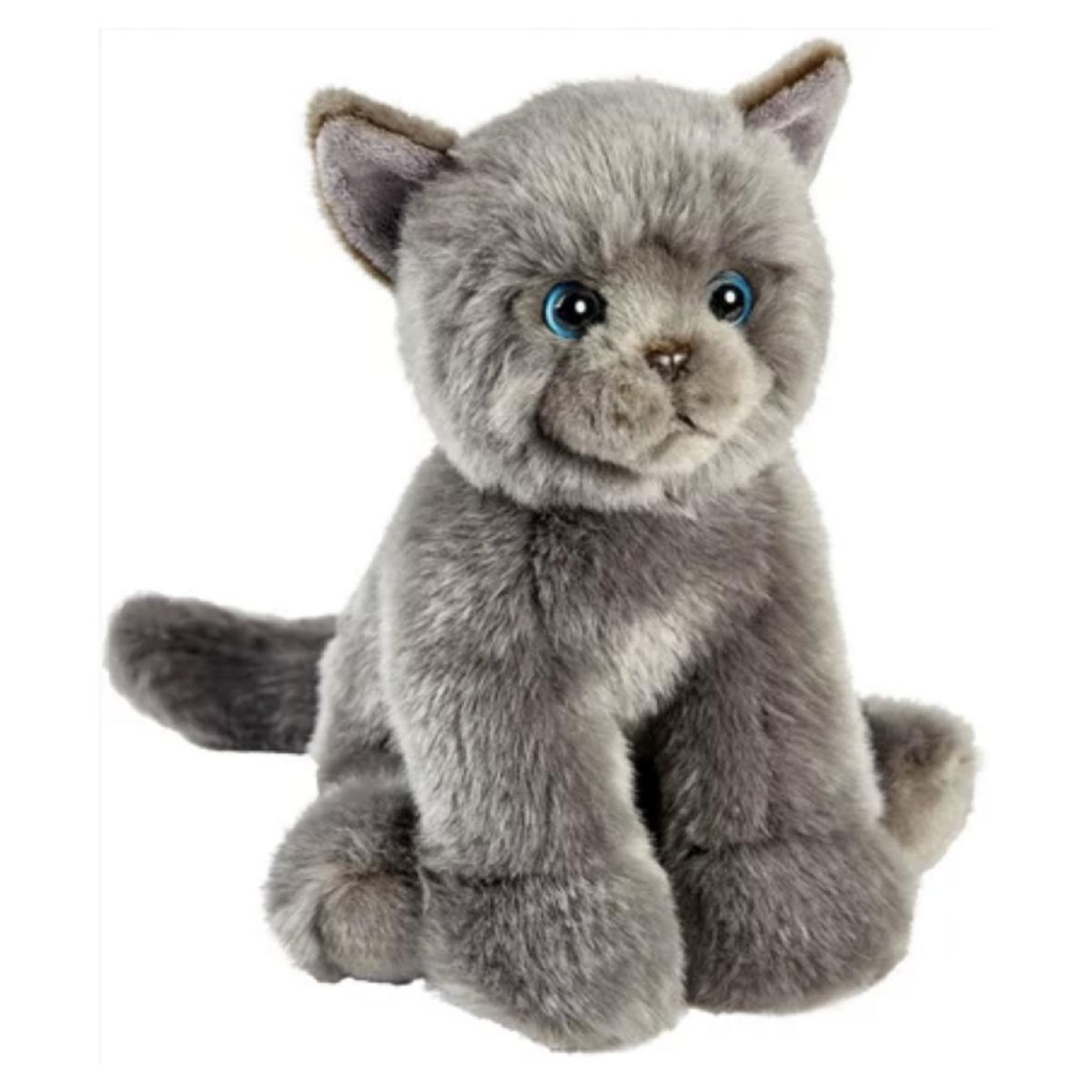Anima Peluche chat chartreux assis 30cm