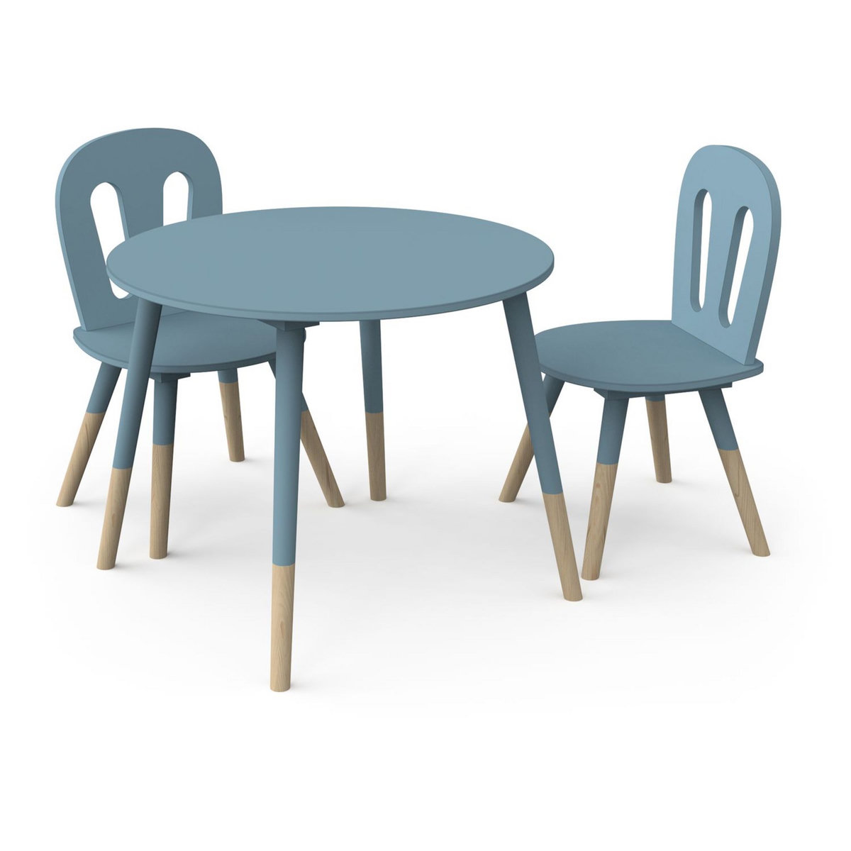 Set enfant 1 table 2 chaises bleu LINIA