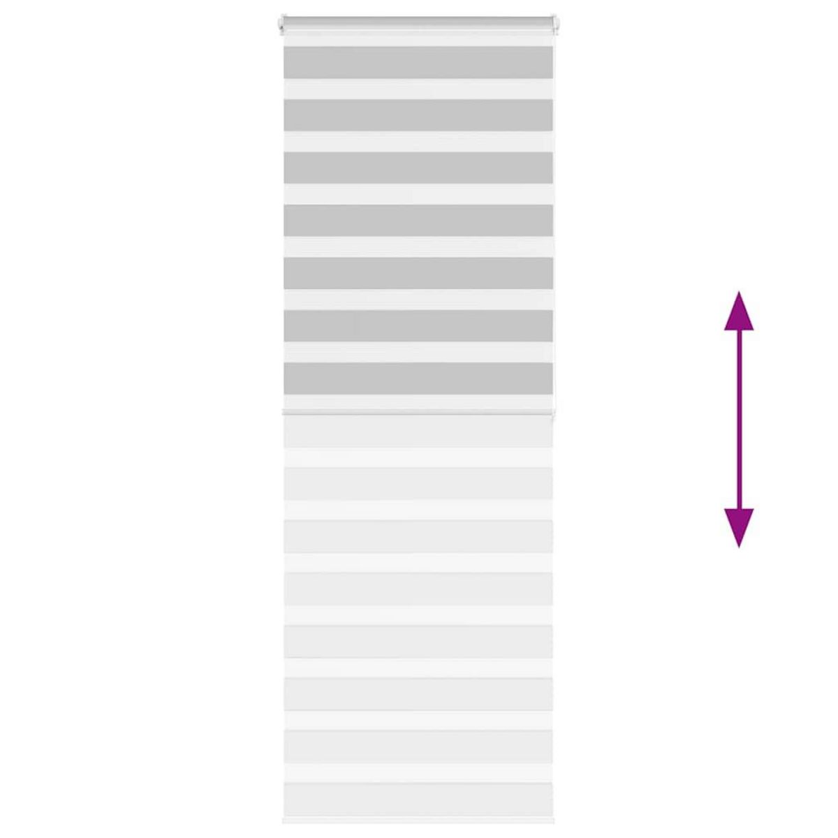 VIDAXL Store zebre gris clair largeur du tissu 65,9 cm polyester