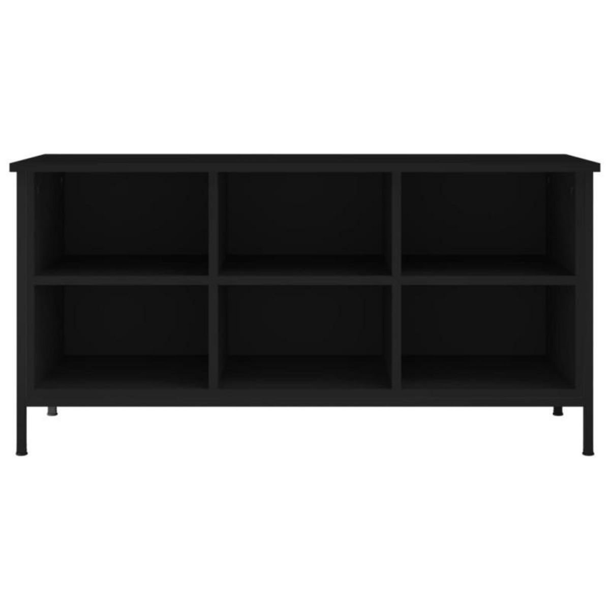 VIDAXL Armoire à chaussures noir 100x35x50 cm bois d ingénierie