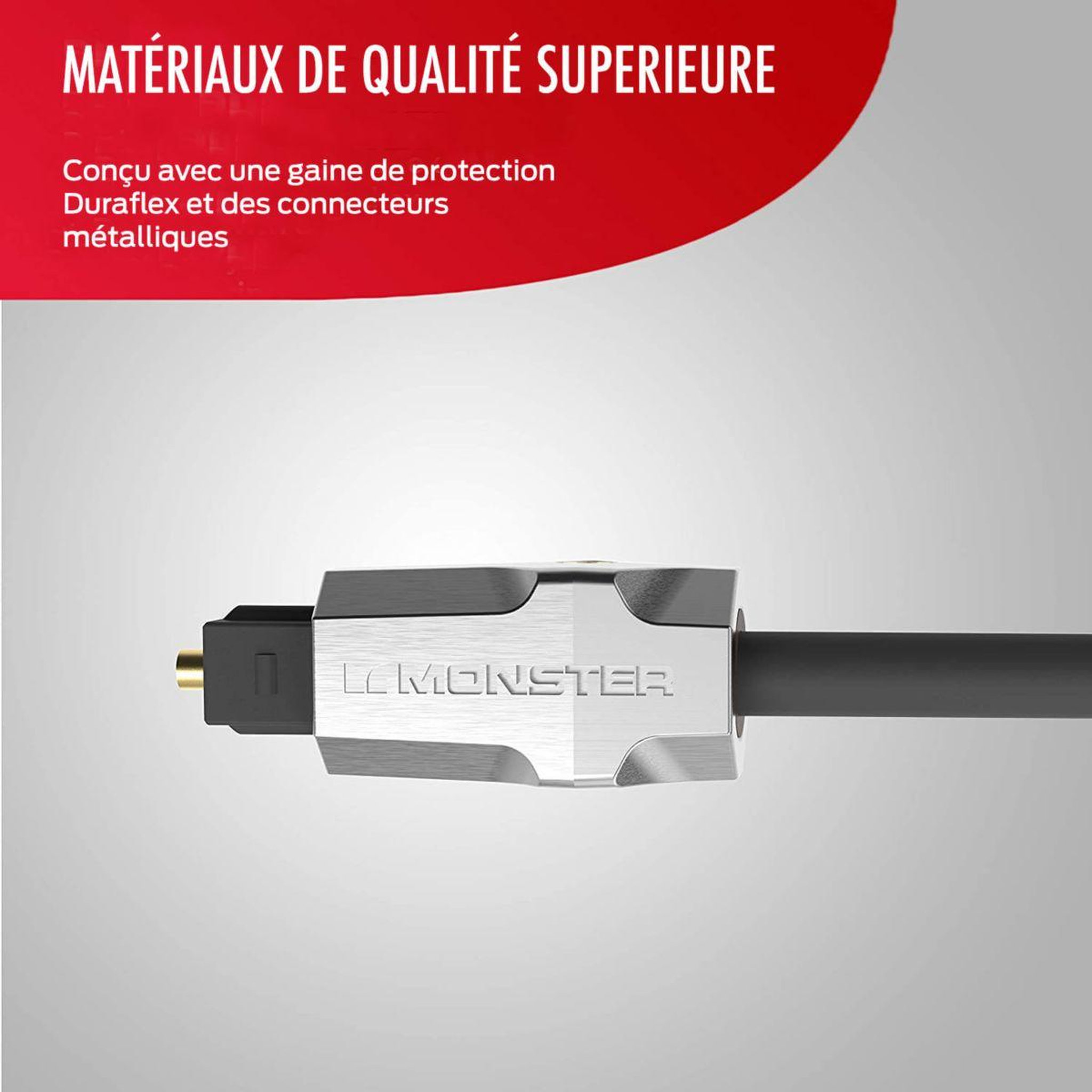 Voir la diapositive 3 : Monster Cable Câble fibre optique 2.0/22.5 gbps 1.5m m1000 uhd
