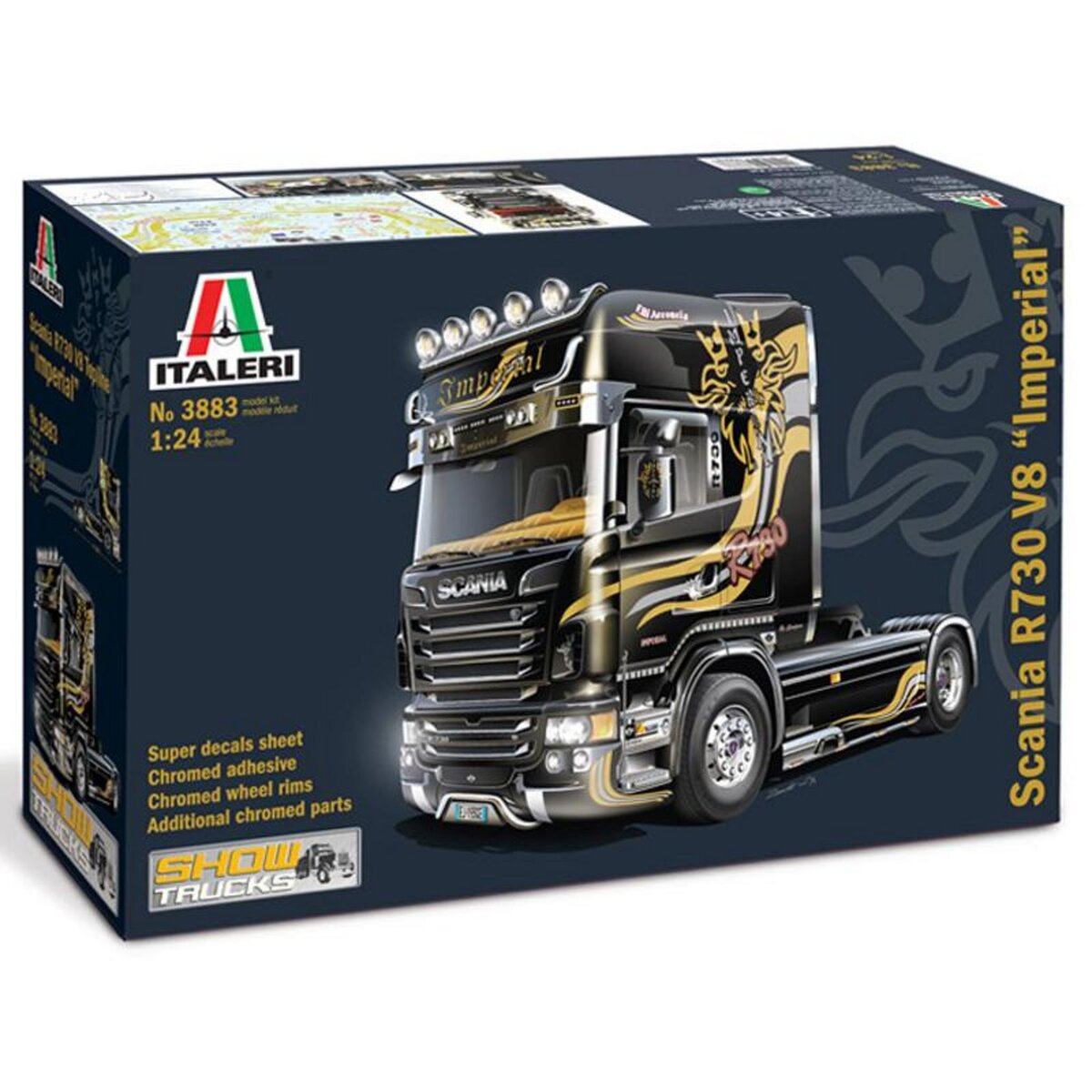 Italeri Maquette camion 1/24 : Scania R730 V8 Imperial pas cher 