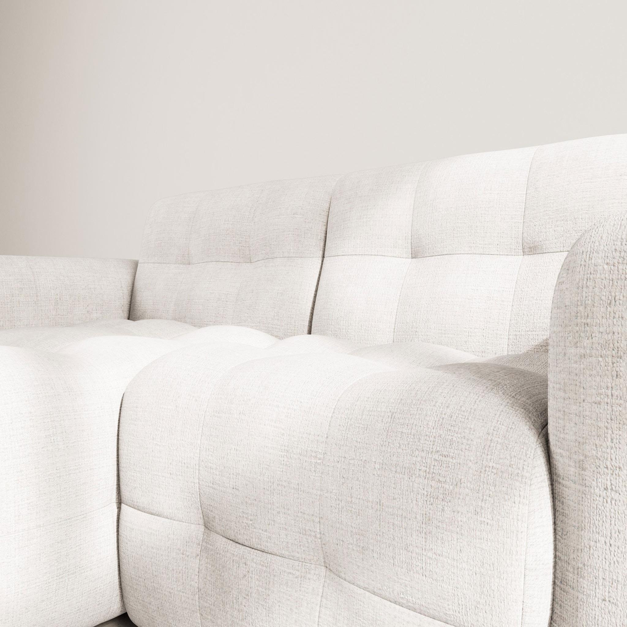 Voir la diapositive 4 : BEST MOBILIER Diane - canapé d'angle gauche 4 places en velours texturé