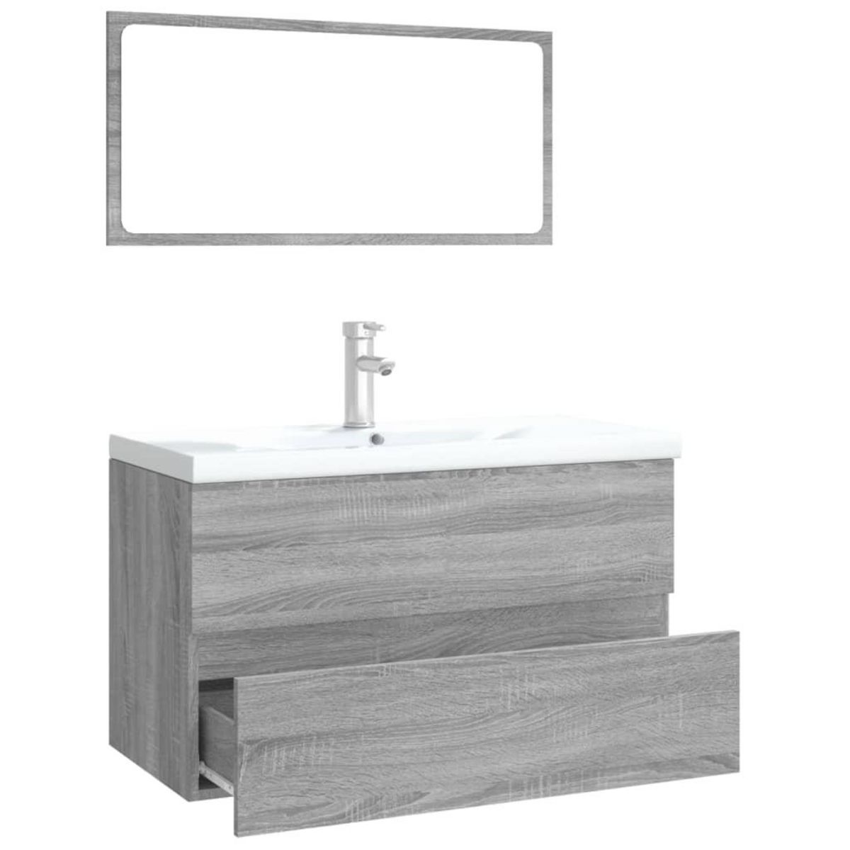 VIDAXL Meubles de salle de bain Sonoma gris Bois d'ingenierie