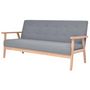 Voir la diapositive 2 : VIDAXL Ensemble de canapes 3 pcs Tissu Gris clair