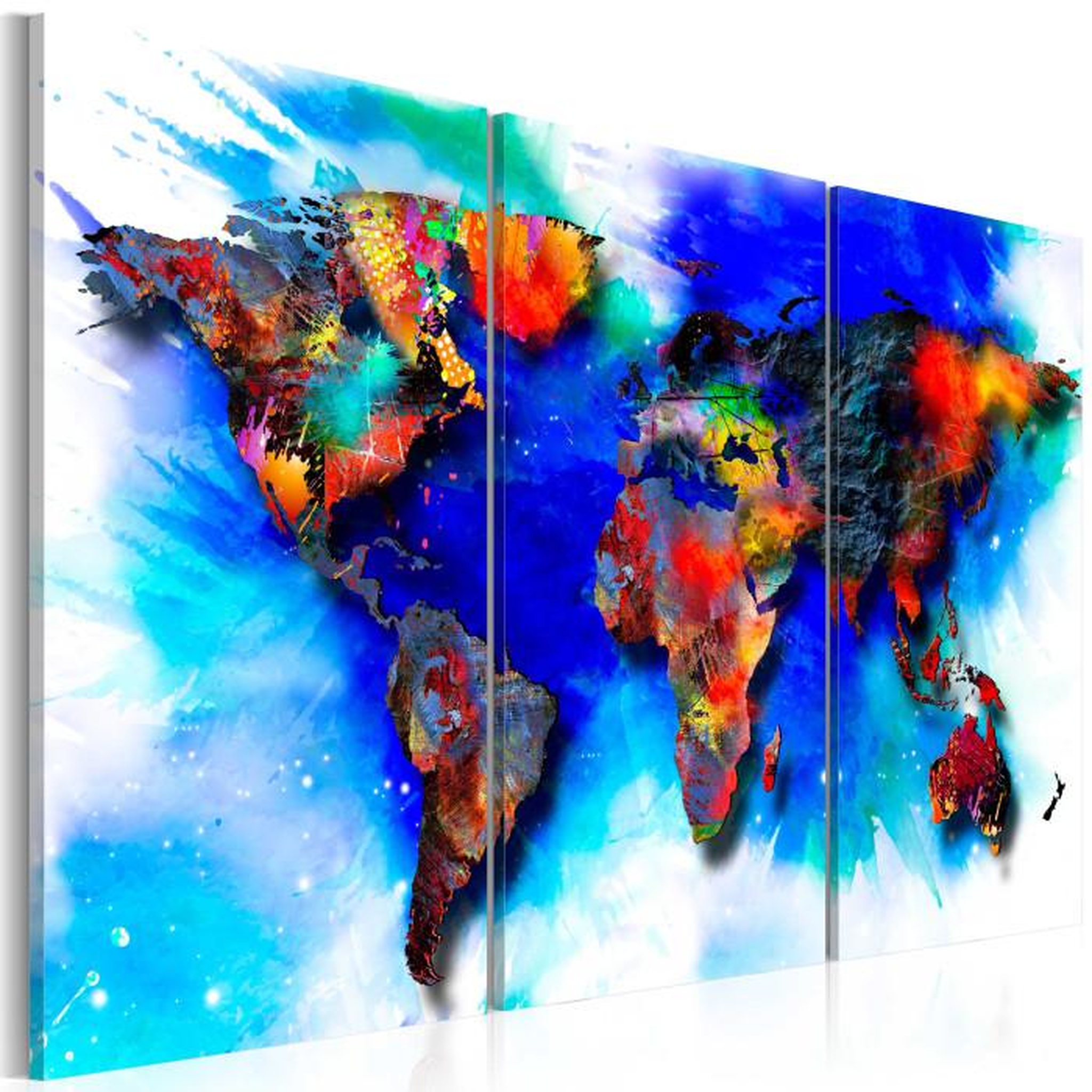 Paris Prix Tableau Imprimé  Rainbow Map. Coloris disponibles : Multicolore