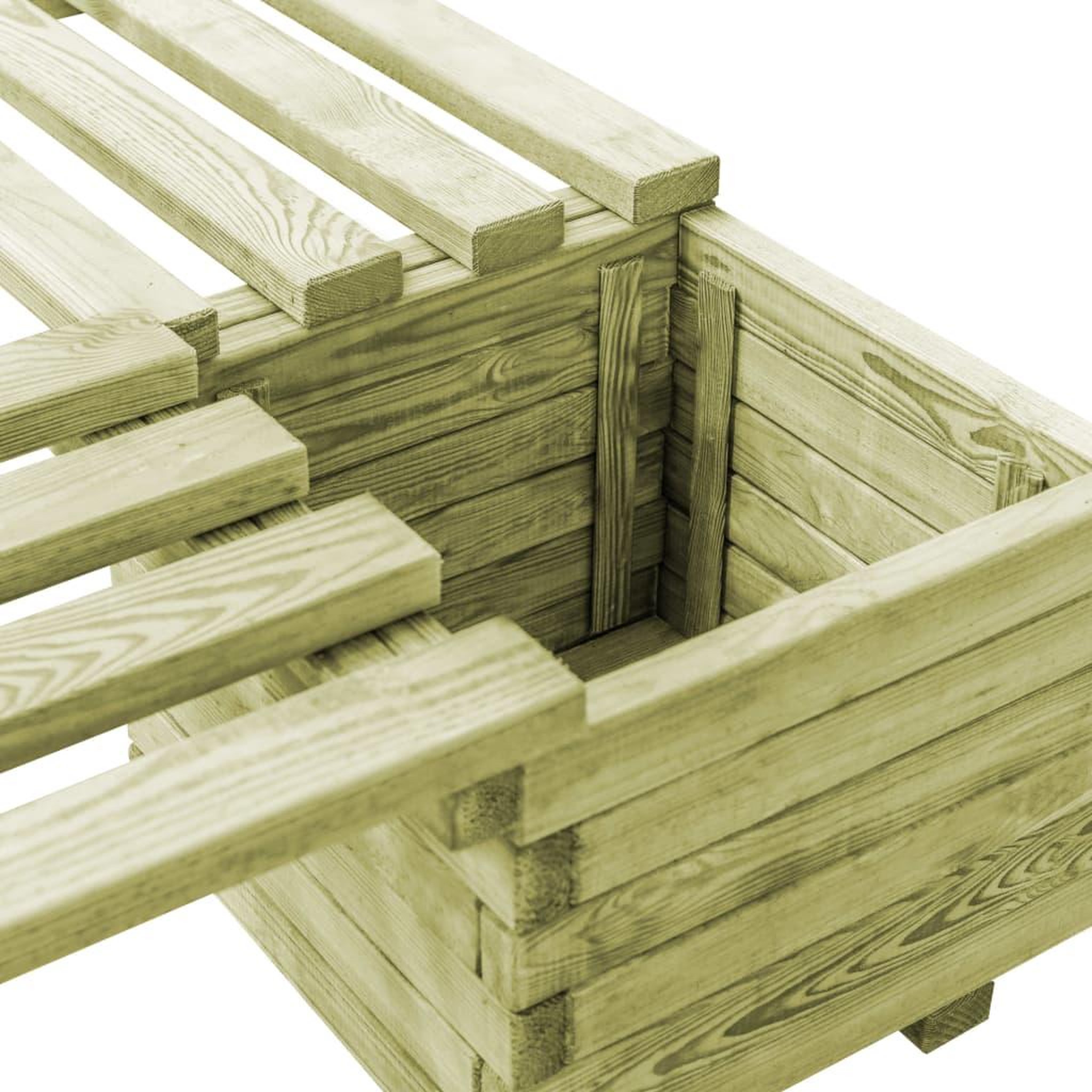 Voir la diapositive 5 : VIDAXL Banc de jardin a jardinieres Bois de pin impregne