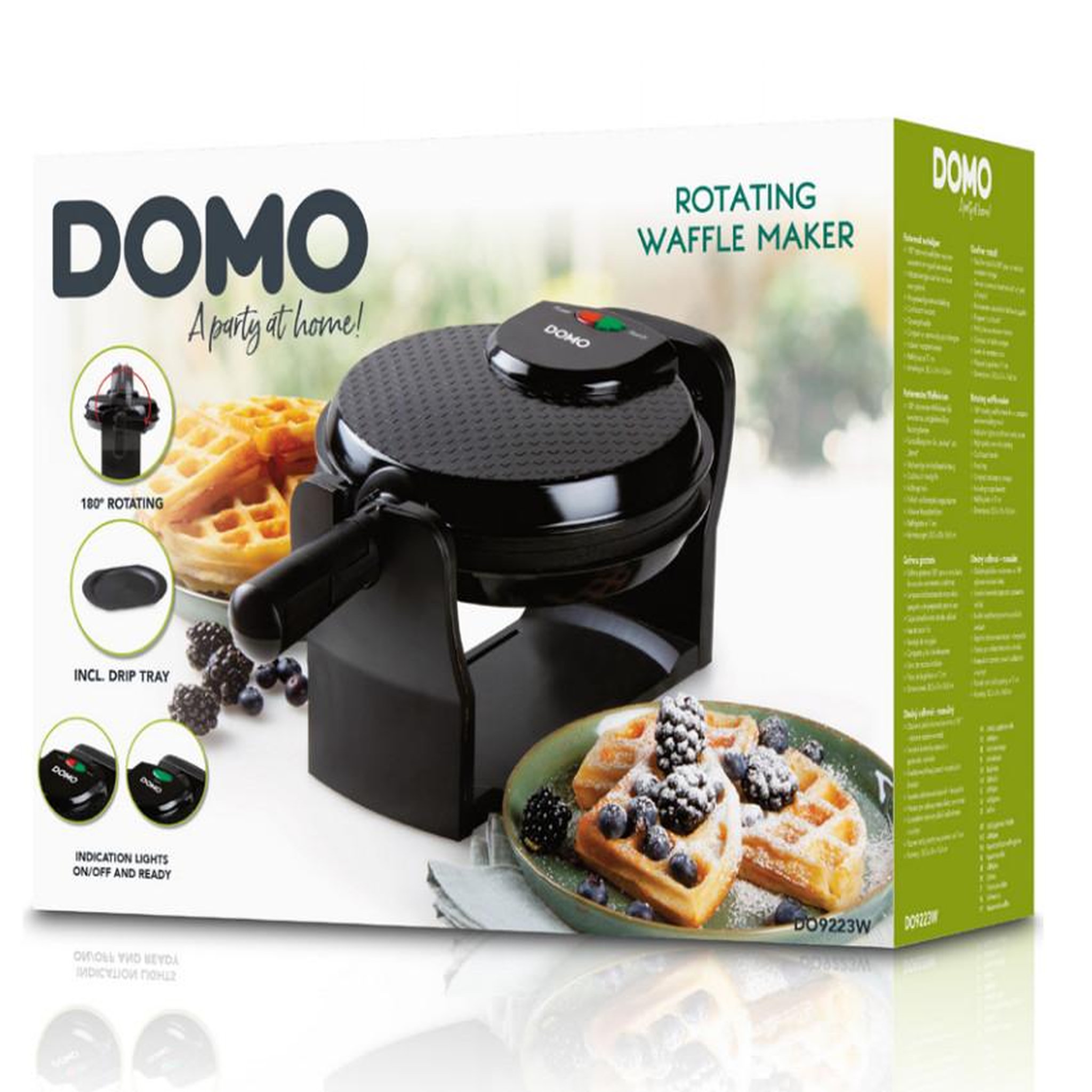 Voir la diapositive 5 : Domo Gaufrier 1000w noir - do9223w