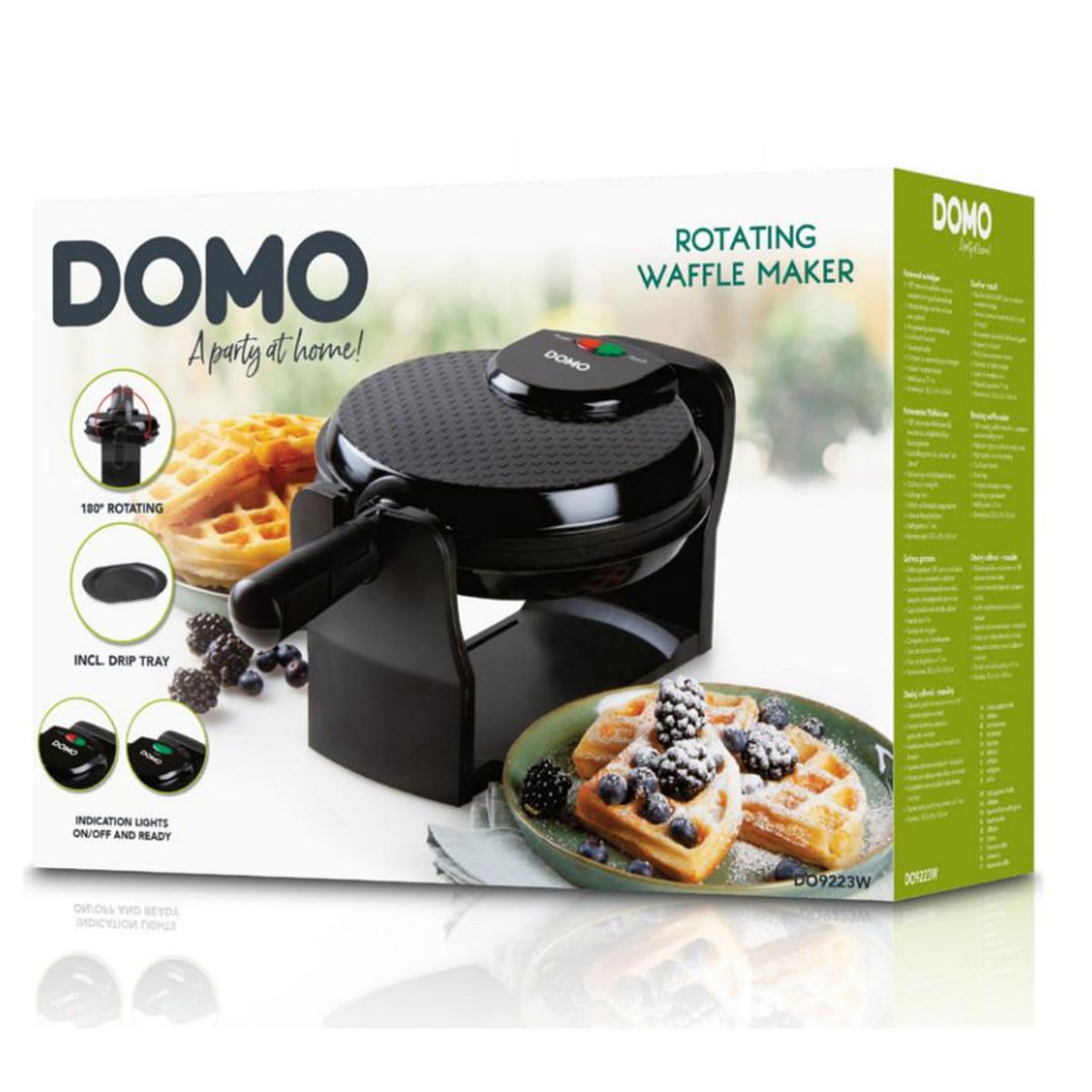 Domo Gaufrier 1000w noir - do9223w