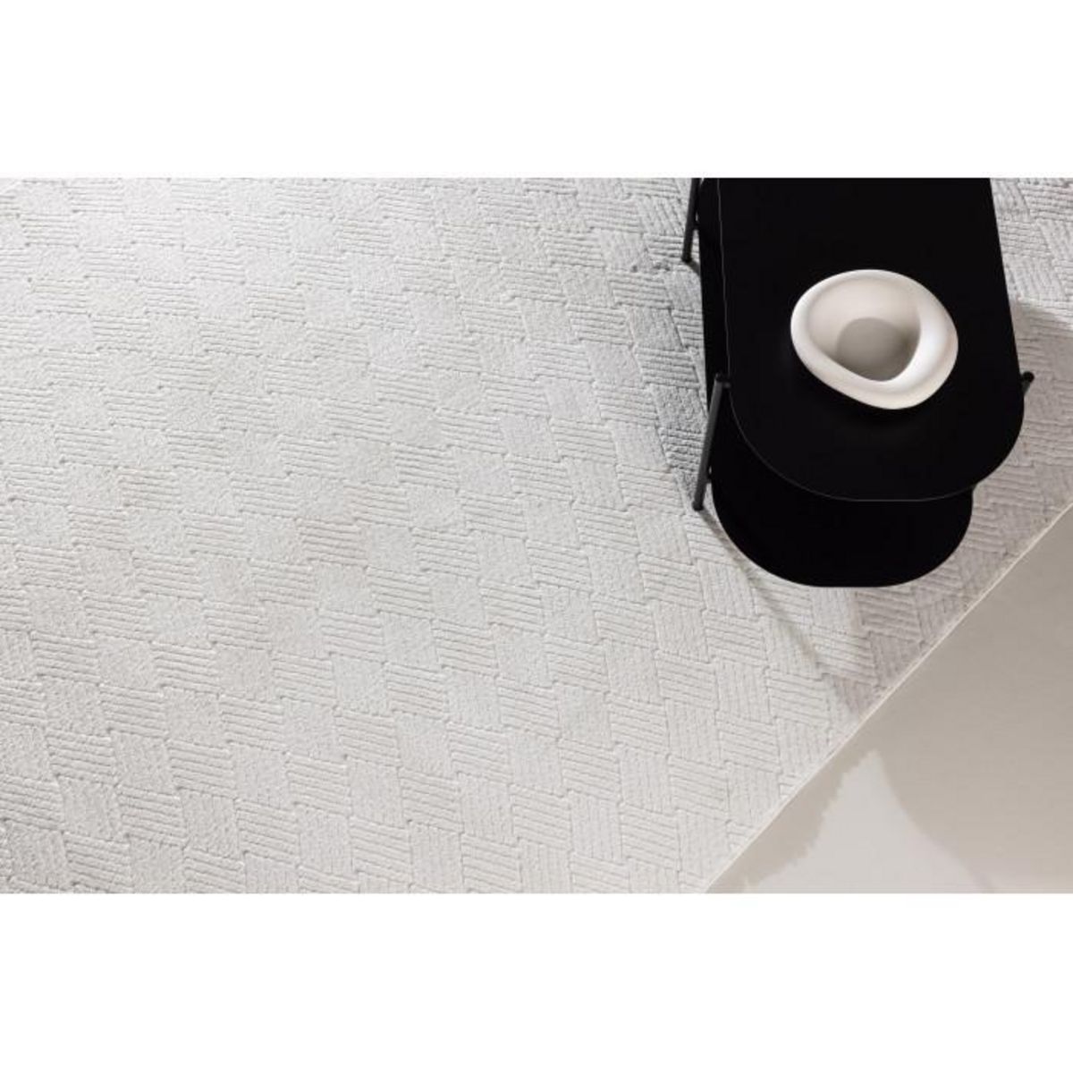 Paris Prix Tapis Déco  Todd  160x230cm Blanc