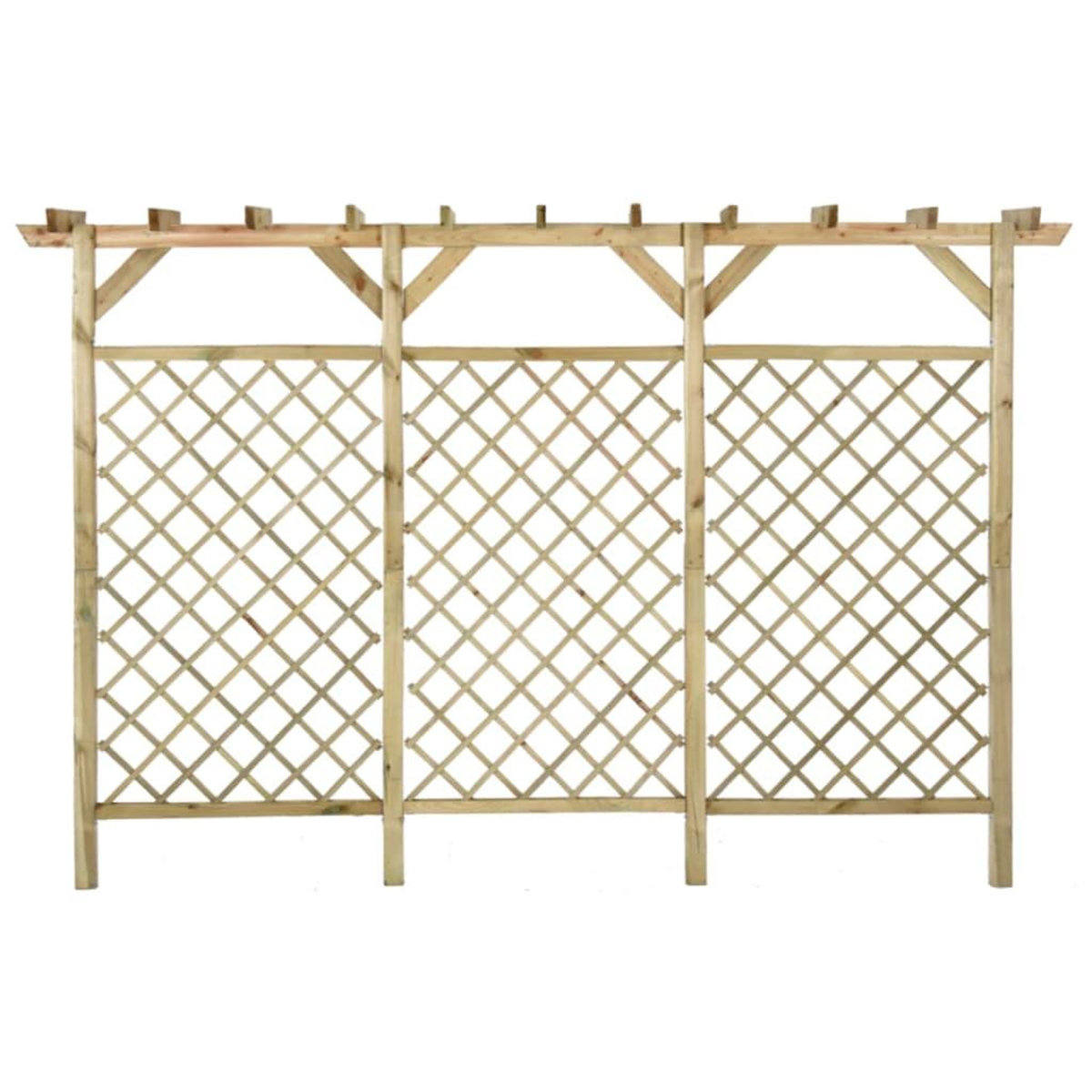 VIDAXL Cloture a treillis de jardin avec pergola 300x50x200 cm Pin