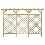 VIDAXL Cloture a treillis de jardin avec pergola 300x50x200 cm Pin
