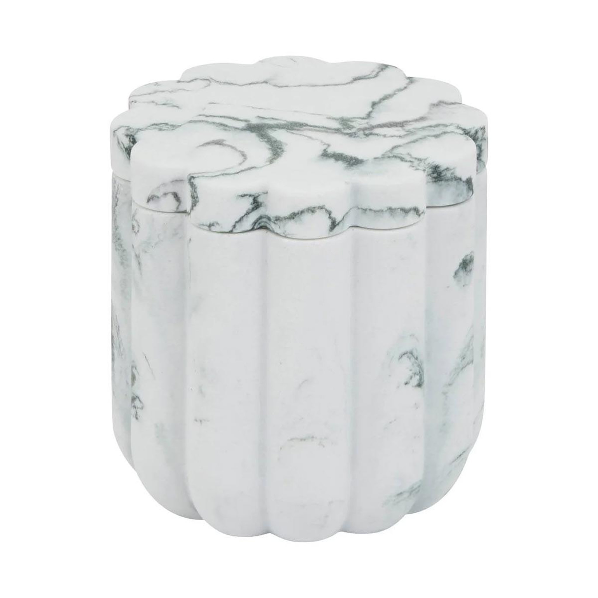 Voir la diapositive 2 : FIVE Pot à coton  marby  9cm blanc