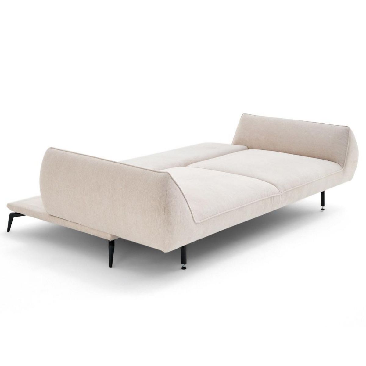 LISA DESIGN Arica - canapé droit 3 places convertible en tissu texturé