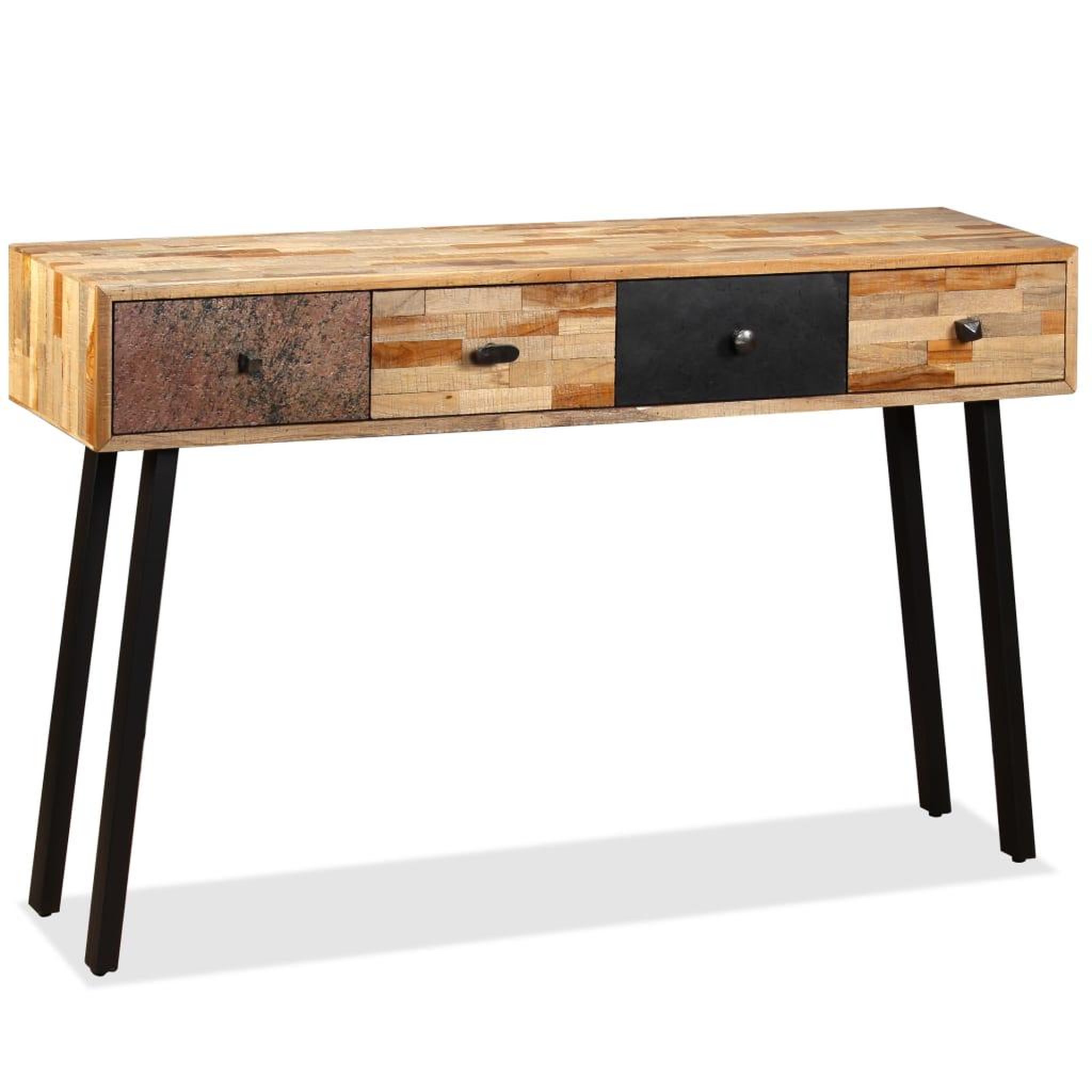 Voir la diapositive 2 : VIDAXL Table console teck massif de recuperation 120 x 30 x 76 cm