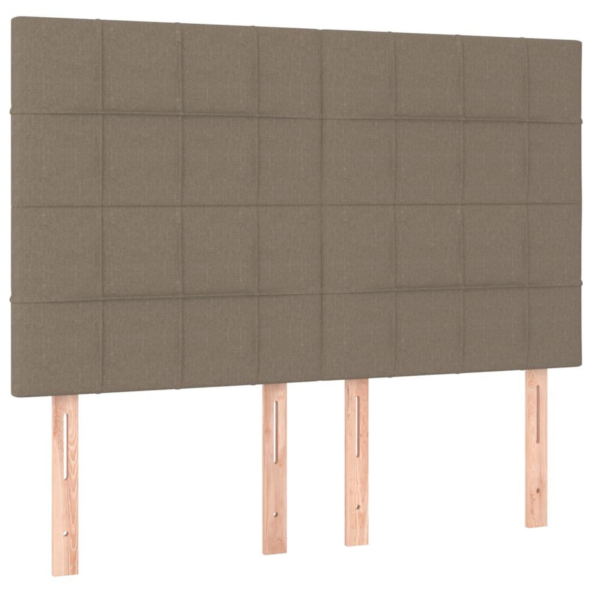 Voir la diapositive 4 : VIDAXL Tete de lit a LED Taupe 144x5x118/128 cm Tissu