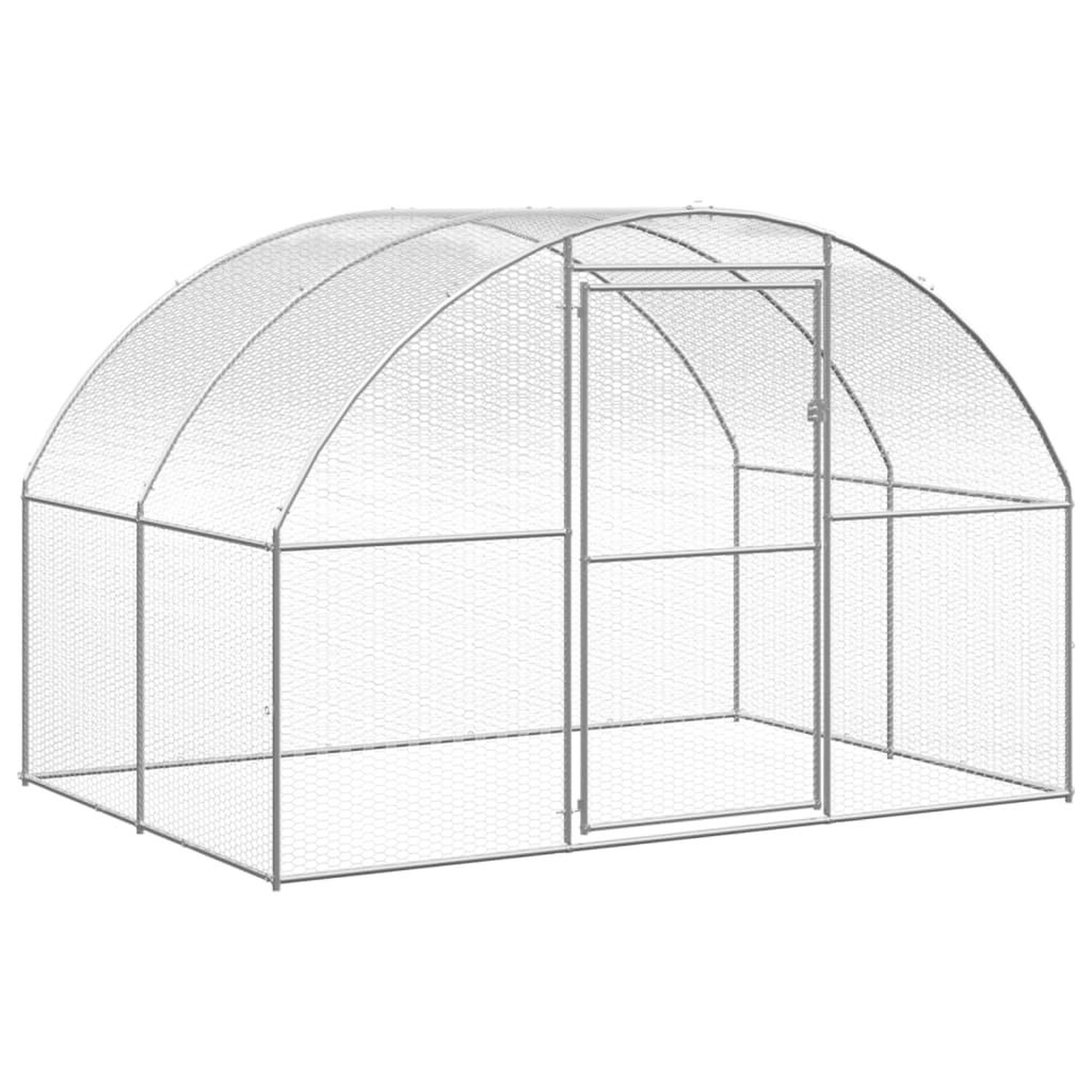 Voir la diapositive 4 : VIDAXL Poulailler d'exterieur 3x12x2 m Acier galvanise