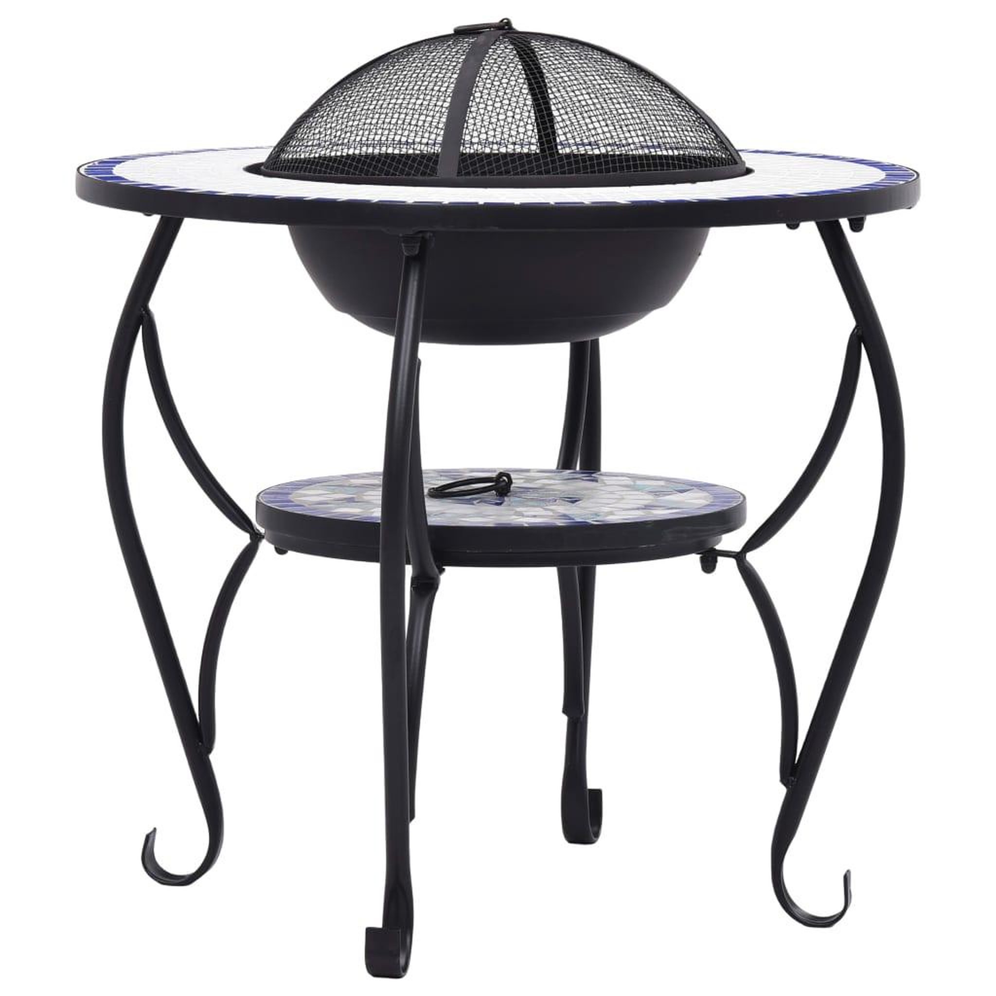 Voir la diapositive 5 : VIDAXL Table de foyer mosaïque Bleu et blanc 68 cm Ceramique