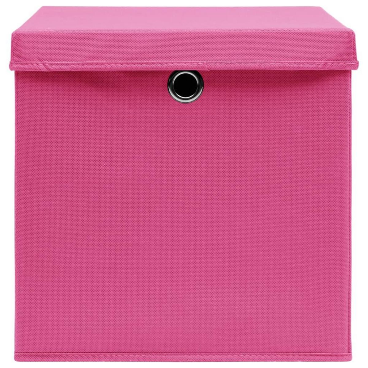 VIDAXL Boîtes de rangement avec couvercles 10pcs Rose 32x32x32cm Tissu