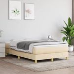 VIDAXL Cadre de lit sans matelas creme 120x200 cm tissu