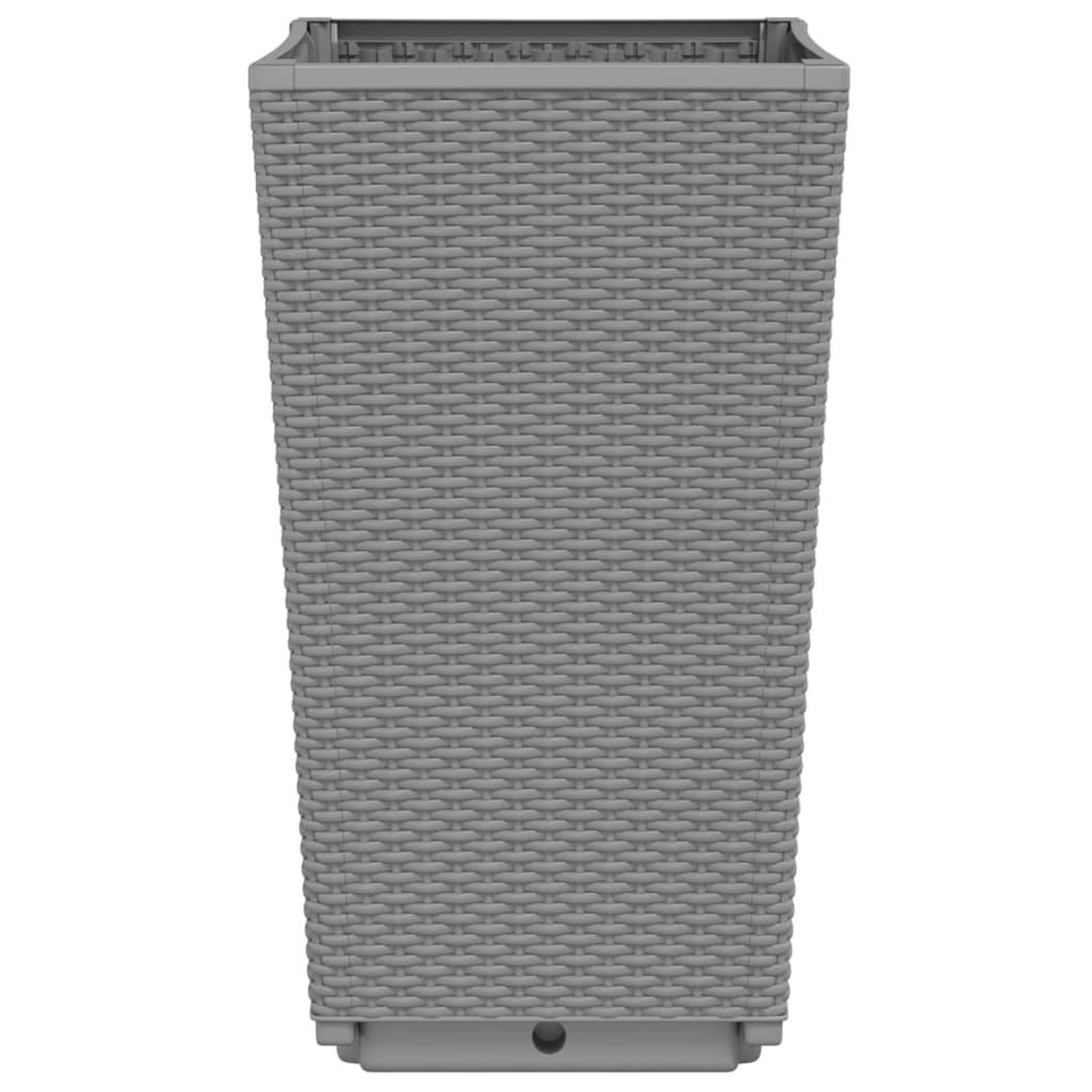Voir la diapositive 5 : VIDAXL Jardinieres 2 pcs gris clair 32,5x32,5x57 cm polypropylene