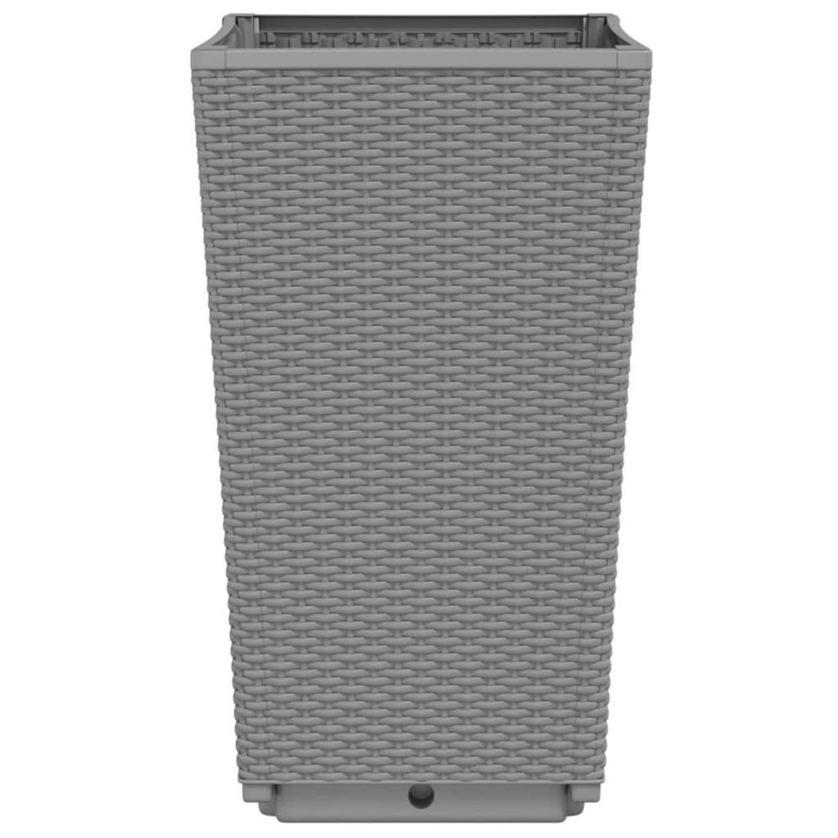 VIDAXL Jardinieres 2 pcs gris clair 32,5x32,5x57 cm polypropylene