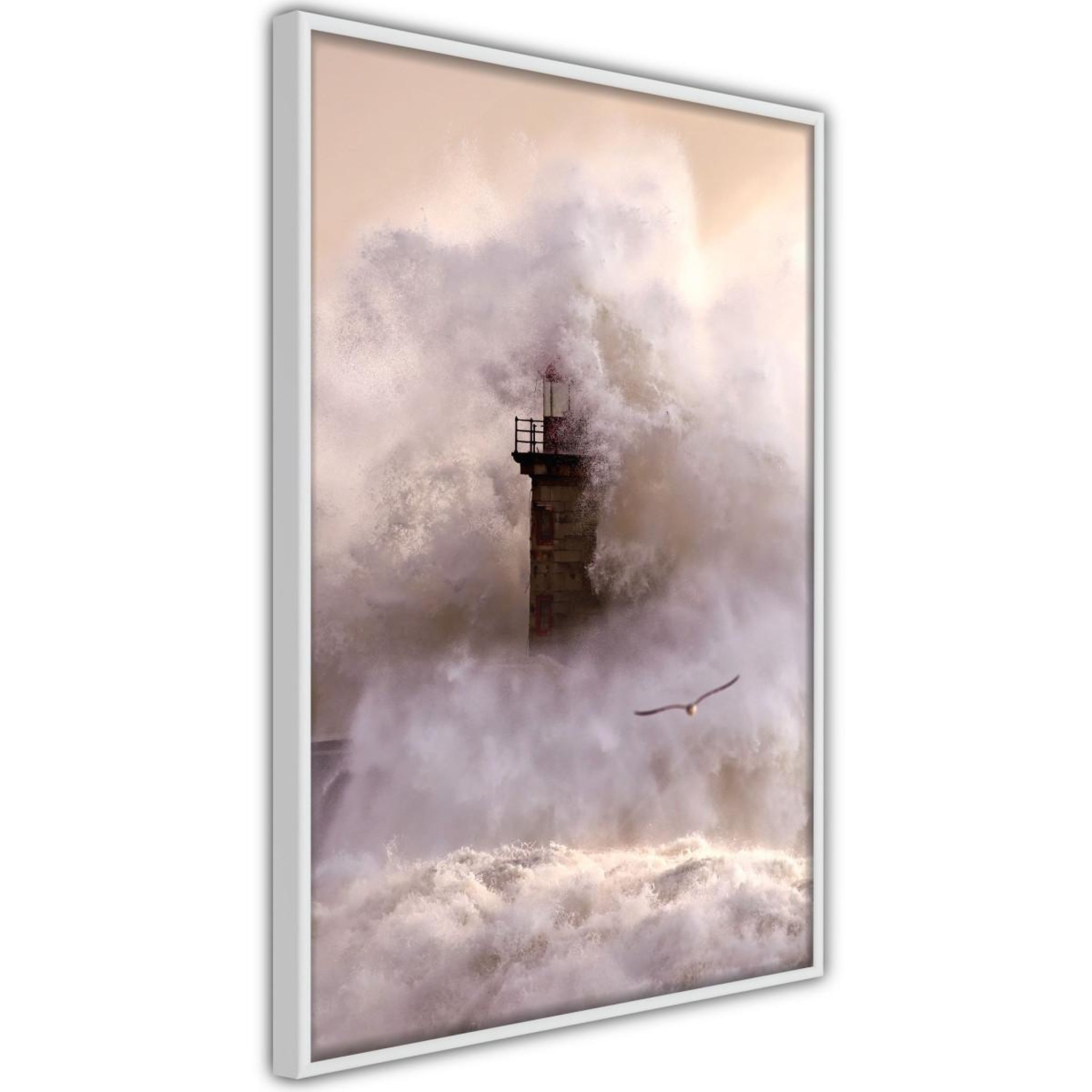 Paris Prix Affiche Murale Encadrée  Lighthouse During a Storm