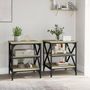 Voir la diapositive 3 : VIDAXL Tables d'appoint 2 pcs Chene sonoma 40x42x50 cm Bois ingenierie