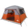 Voir la diapositive 5 : VIDAXL Tente de camping de cabine 4 personnes orange imperméable