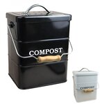 LINXOR Composteur, bac, poubelle à compost de cuisine - 3 L - Noir