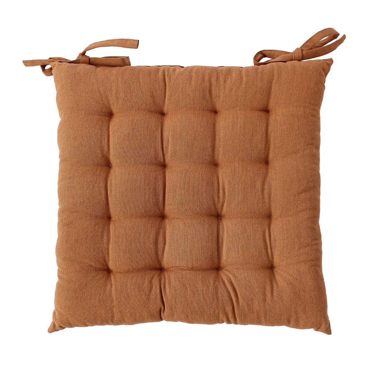 Paris Prix Galette de Chaise Piquée  Cambria  38x38cm Café