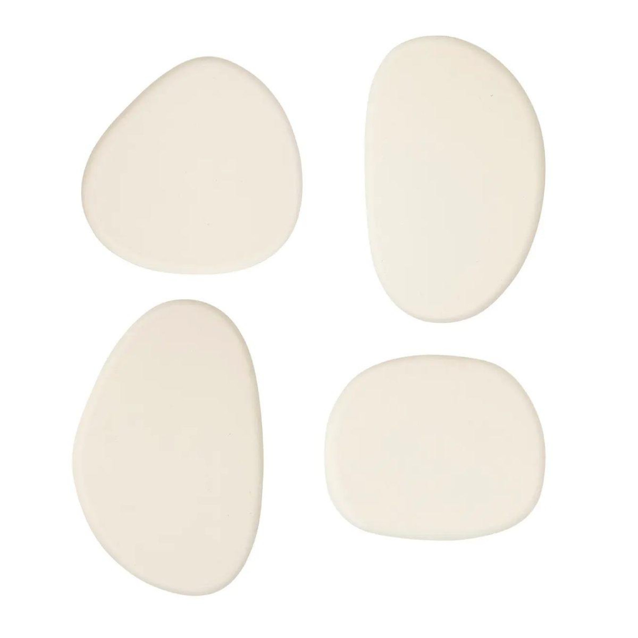 ATMOSPHERA Lot de 4 patères organiques  karen  10cm ivoire