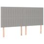 Voir la diapositive 2 : VIDAXL Tetes de lit 4 pcs Gris clair 80x5x78/88 cm Tissu
