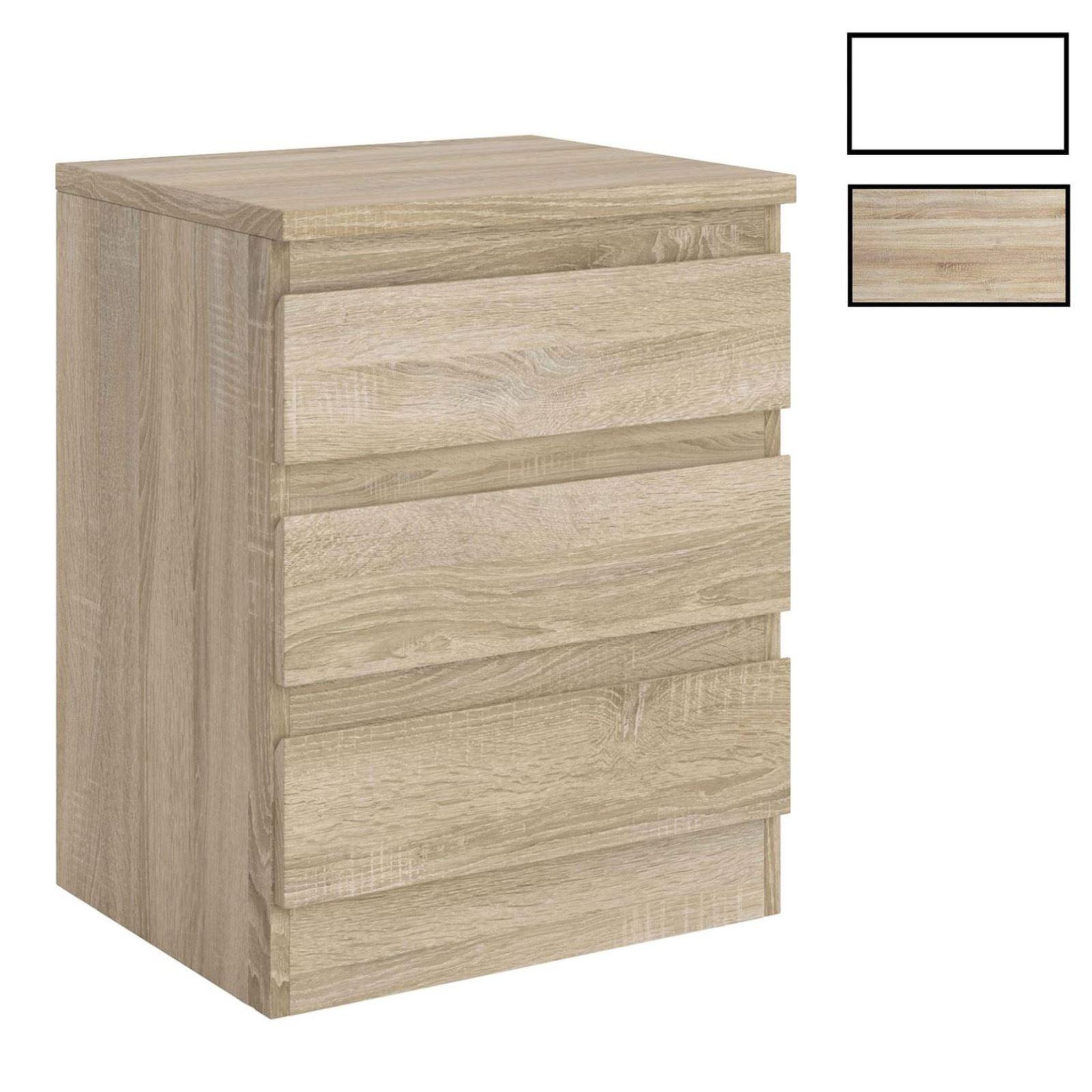 IDIMEX Table de chevet BURGOS, en mélaminé. Coloris disponibles : Blanc